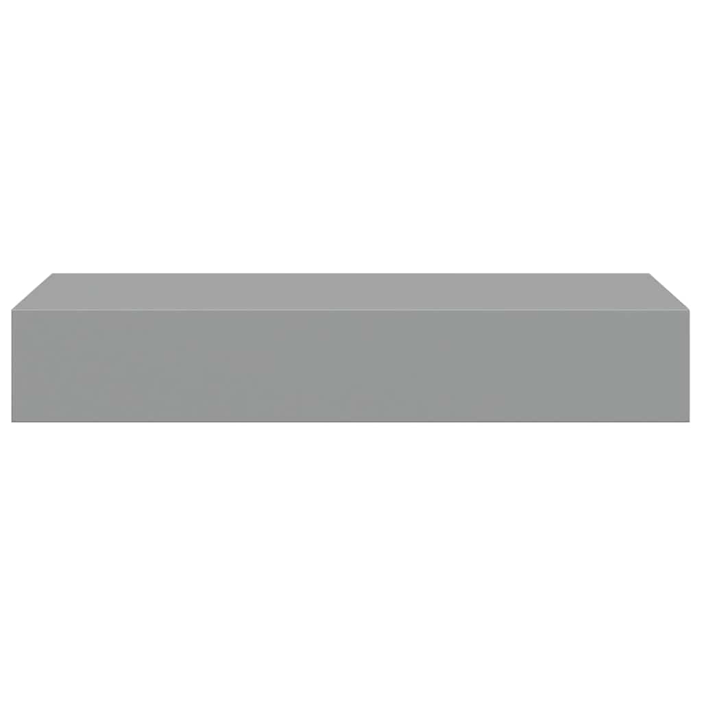 Étagères à tiroirs murales 2 pcs gris 60x23,5x10 cm MDF - XIOS