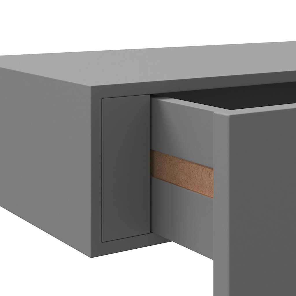 Étagères à tiroirs murales 2 pcs gris 60x23,5x10 cm MDF - XIOS