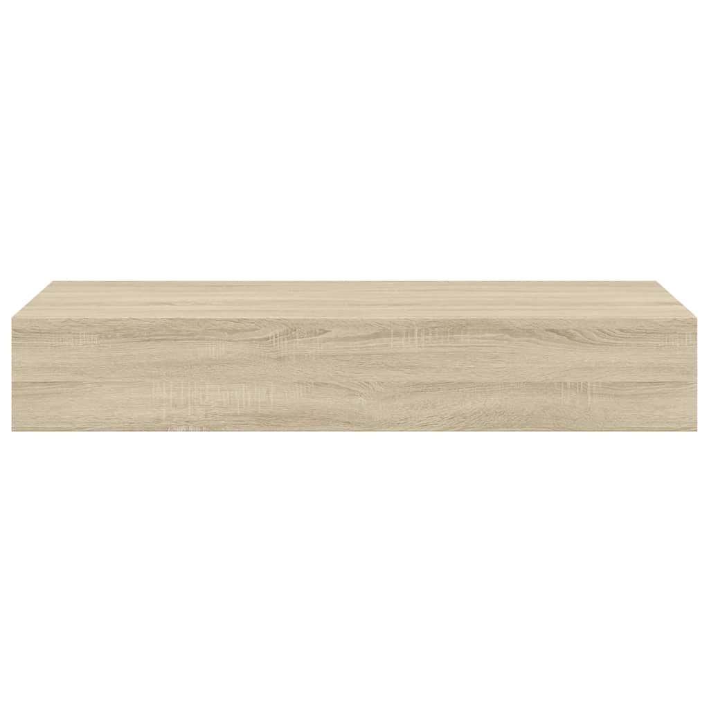 Étagère à tiroir murale chêne 60x23,5x10 cm MDF - XIOS