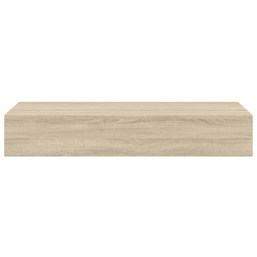 Étagères à tiroirs murales 2 pcs chêne 60x23,5x10 cm MDF - XIOS