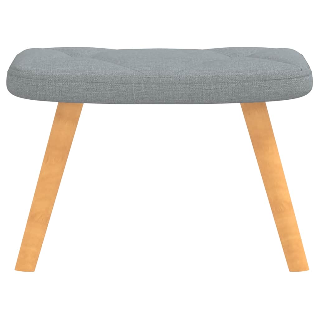 Chaise de relaxation avec tabouret Gris clair Tissu - XIOS