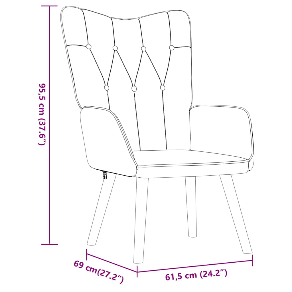 Chaise de relaxation avec tabouret Gris foncé Tissu - XIOS