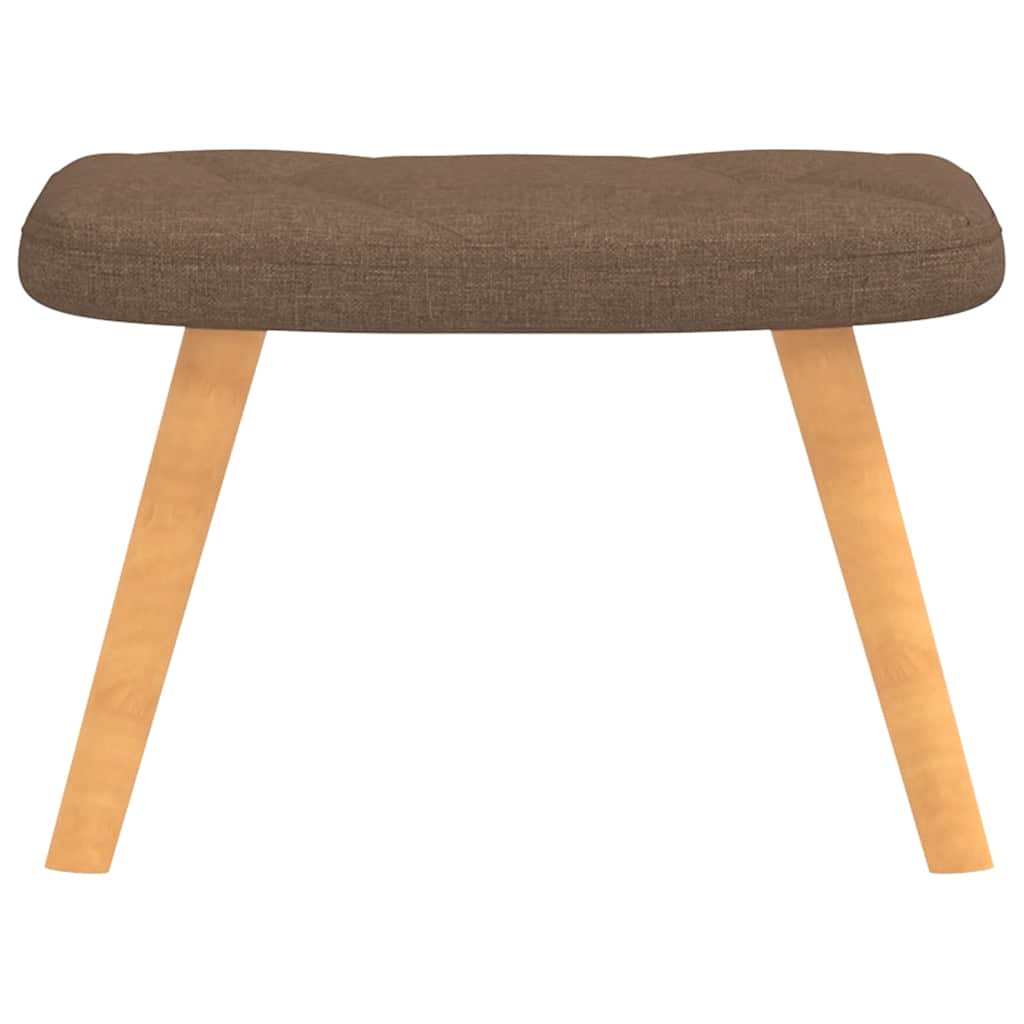 Chaise de relaxation avec tabouret Marron Tissu - XIOS