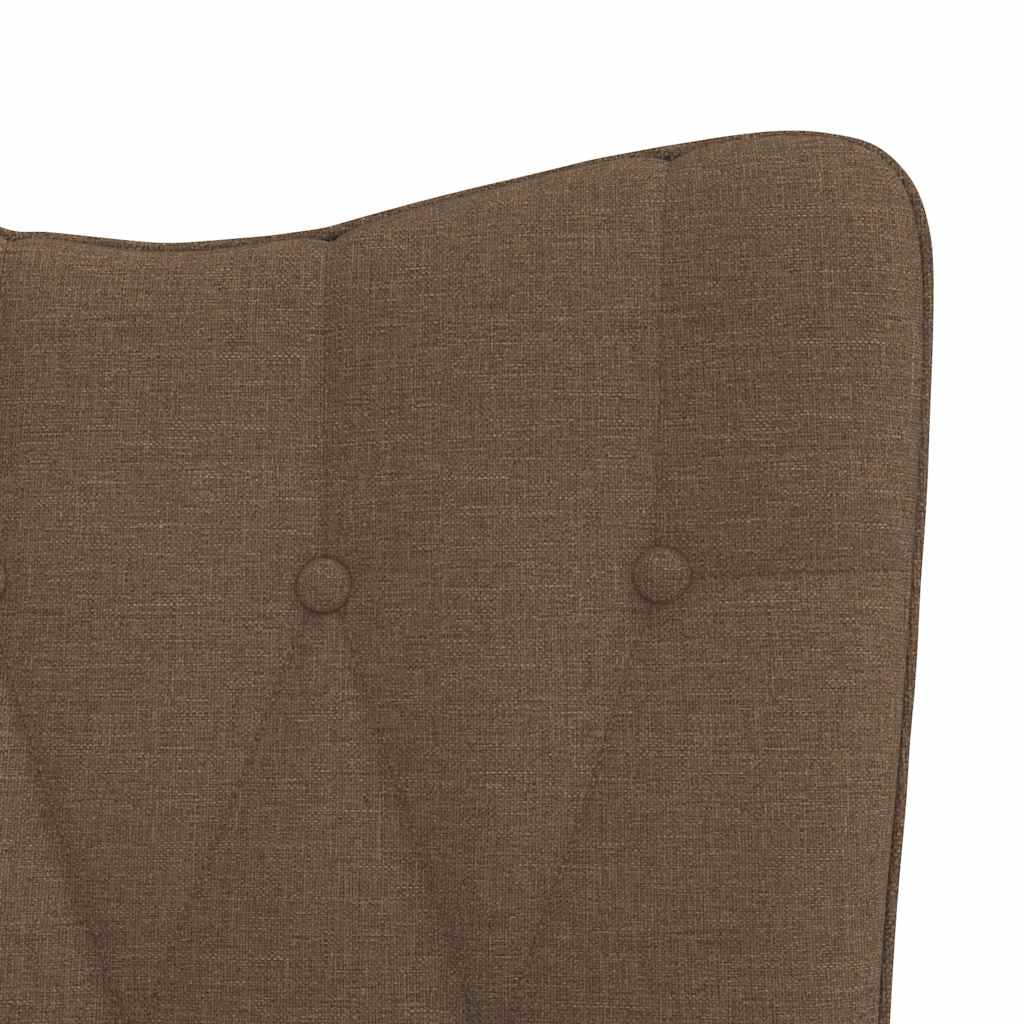 Chaise de relaxation avec tabouret Marron Tissu - XIOS