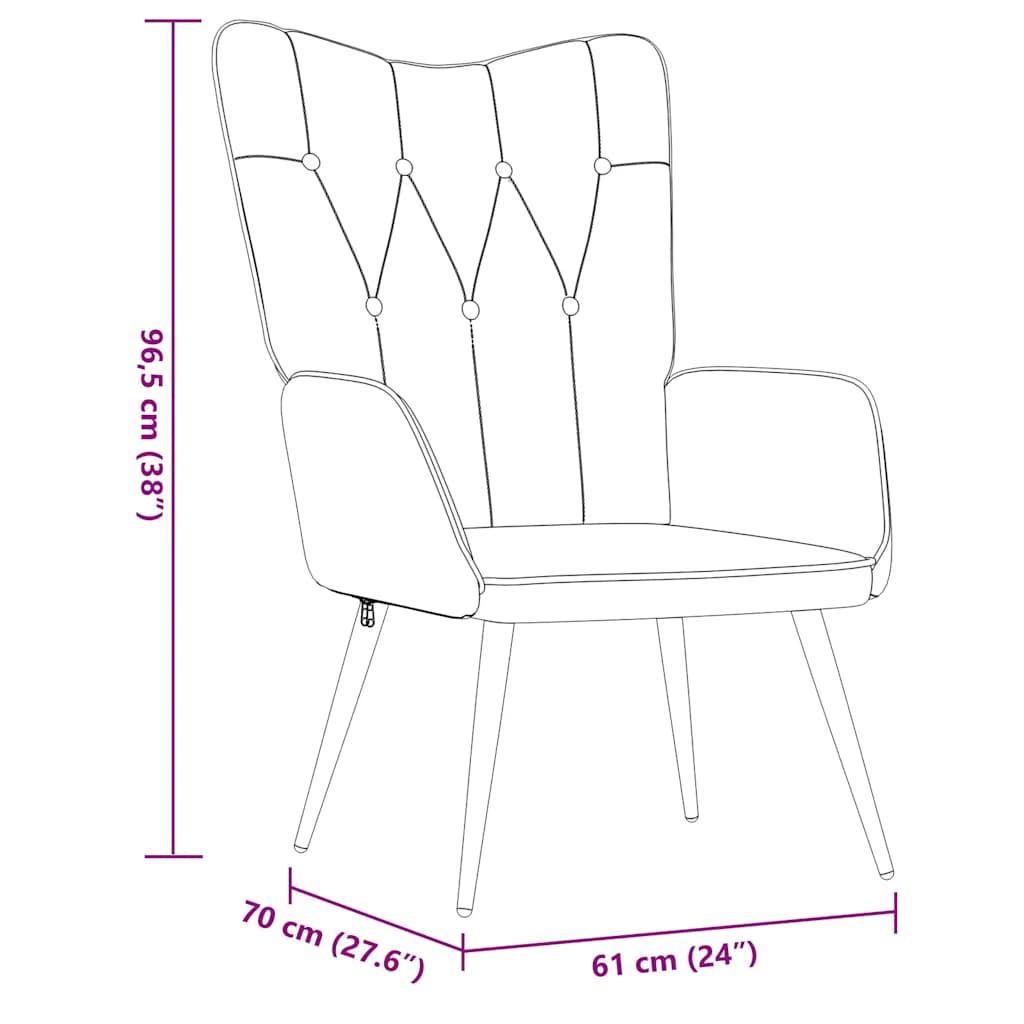 Chaise de relaxation Gris foncé Tissu - XIOS