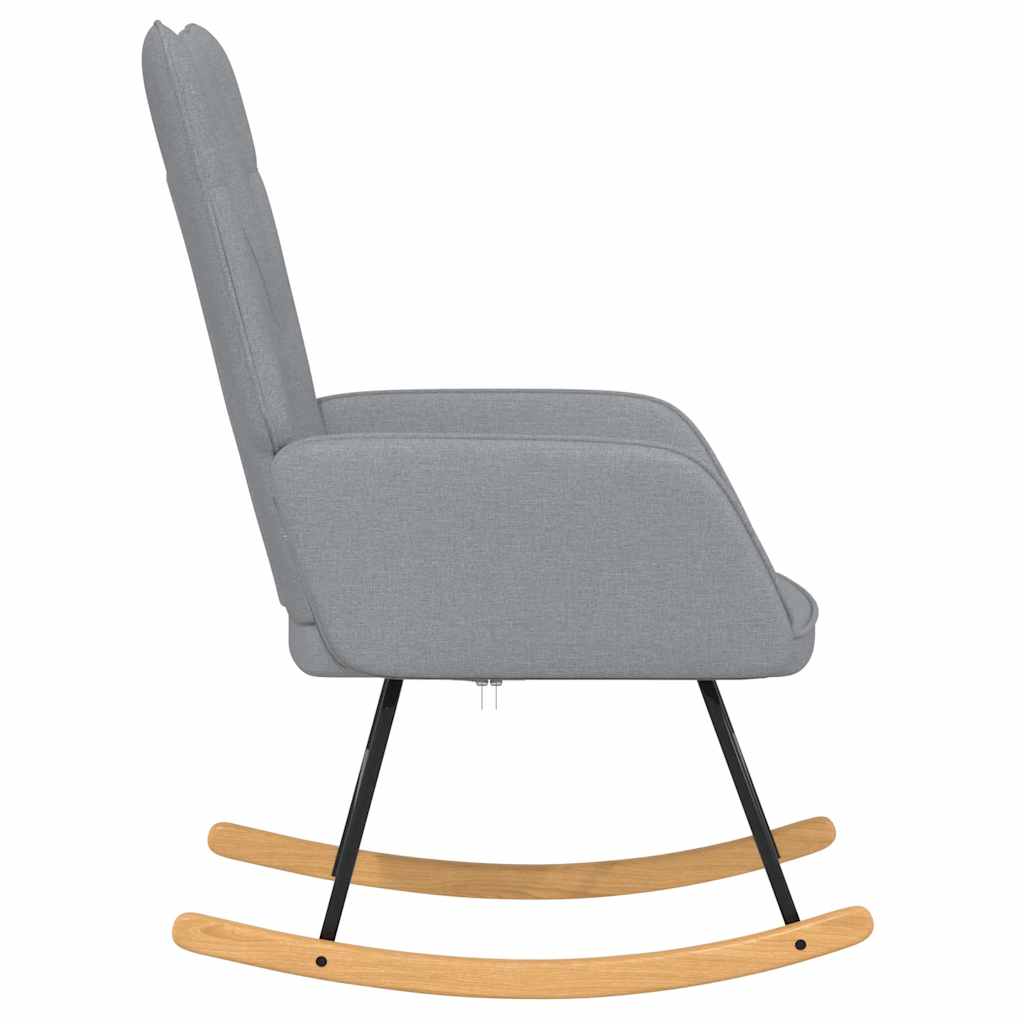 Chaise à bascule Gris clair Tissu Fauteuils à bascule vidaXL   
