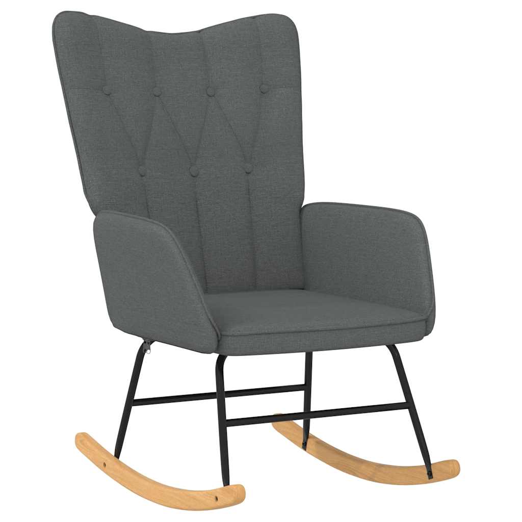 Chaise à bascule Gris foncé Tissu - XIOS