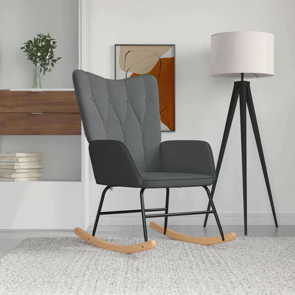 Chaise à bascule Gris foncé Tissu - XIOS