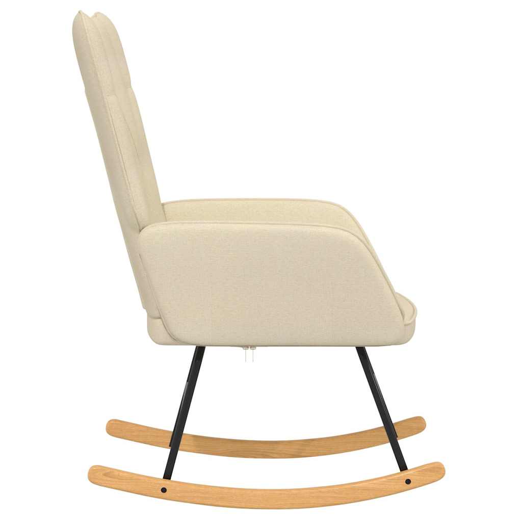 Chaise à bascule Crème Tissu - XIOS