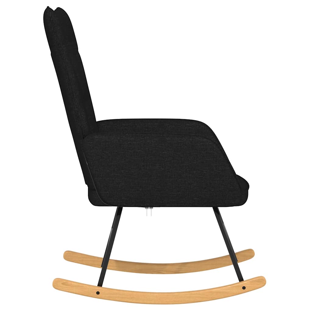 Chaise à bascule Noir Tissu - XIOS