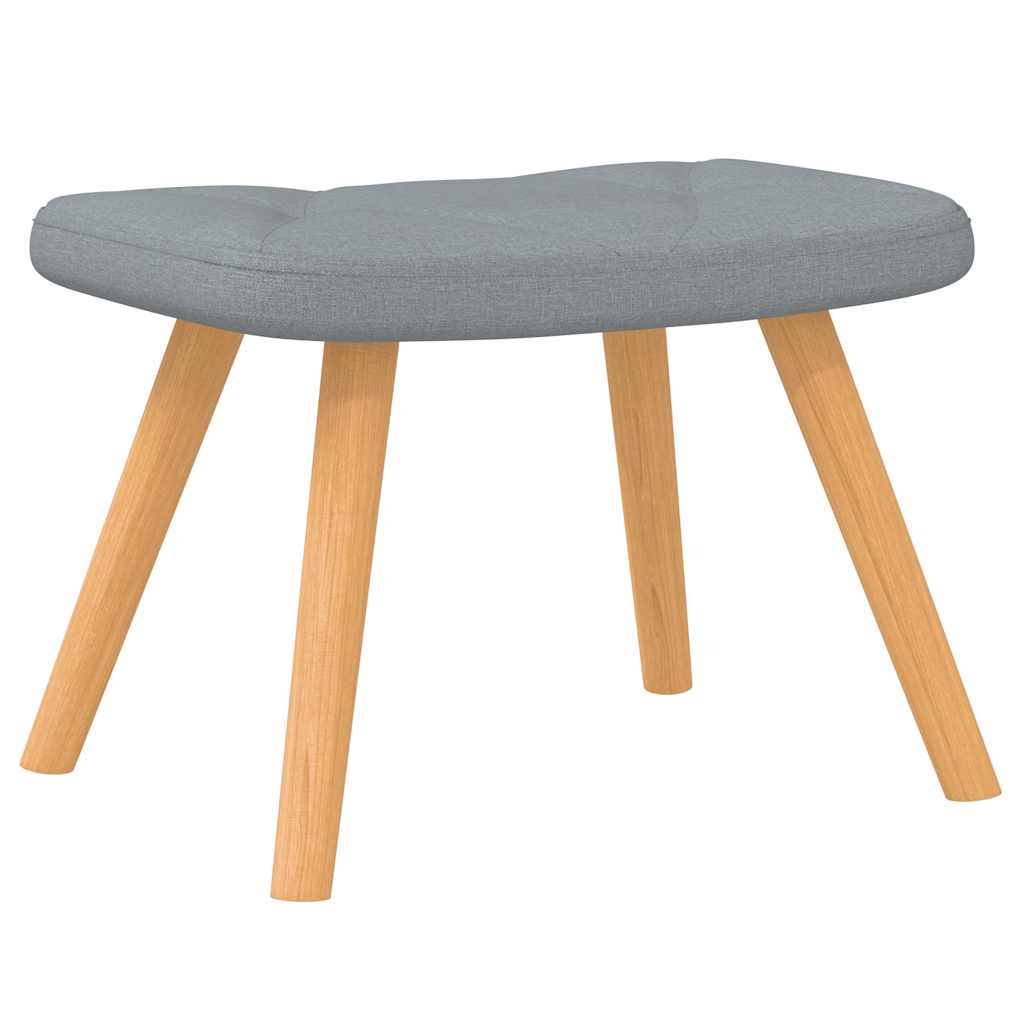 Chaise à bascule avec tabouret Gris clair Tissu - XIOS