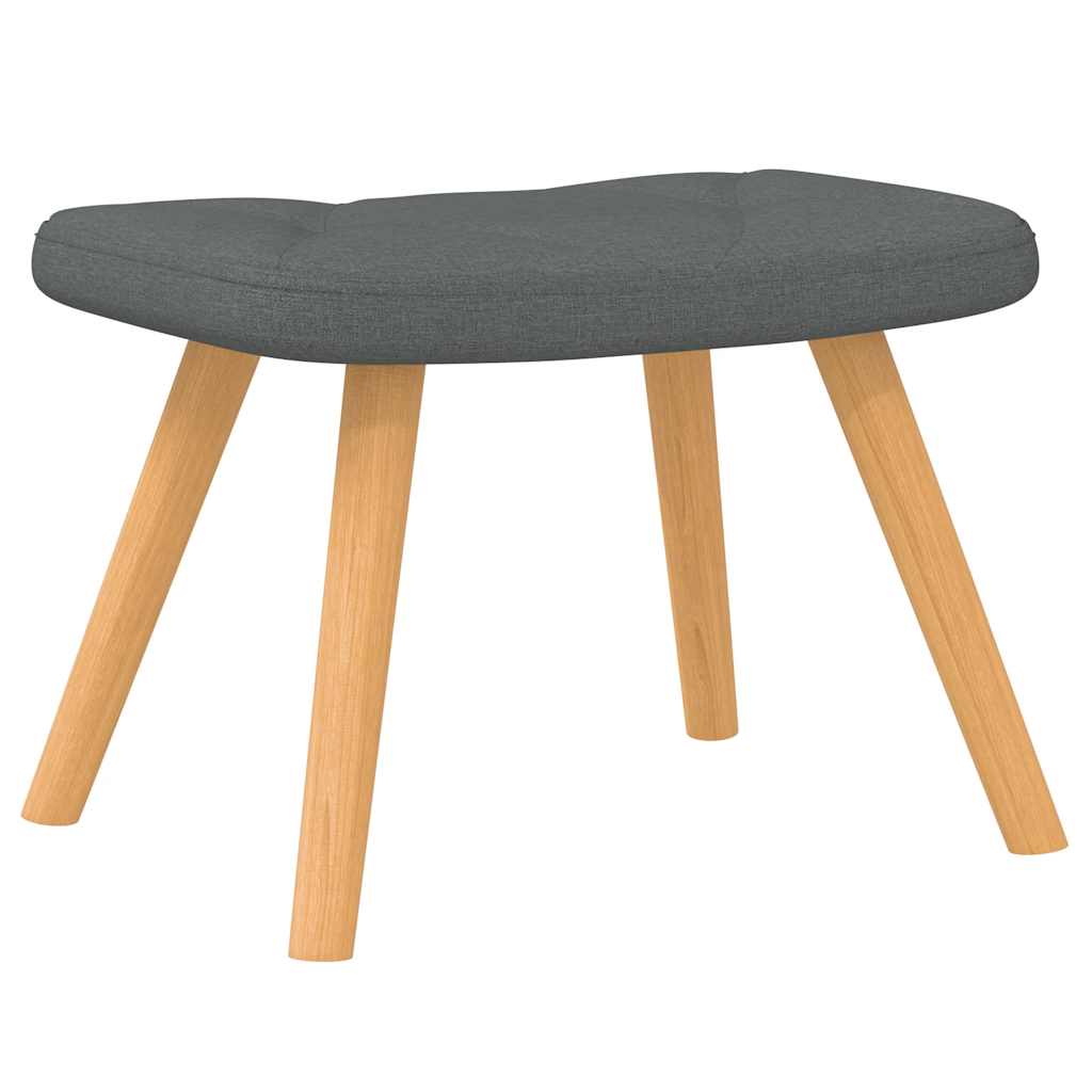 Chaise à bascule avec repose-pied Gris foncé Tissu - XIOS