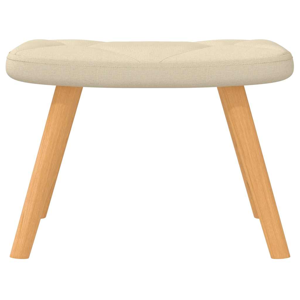 Chaise à bascule avec repose-pied Crème Tissu - XIOS
