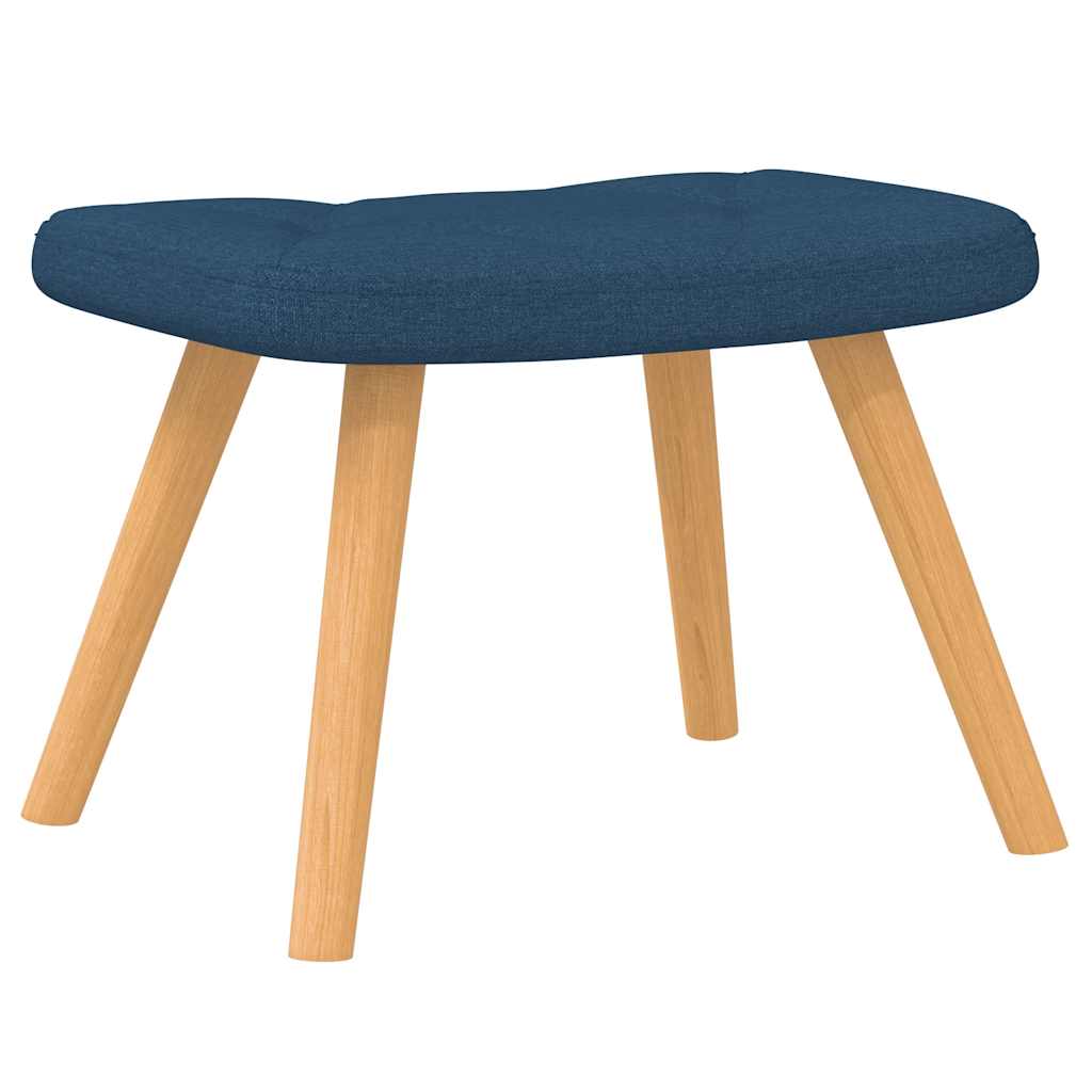 Chaise à bascule avec repose-pied Bleu Tissu - XIOS