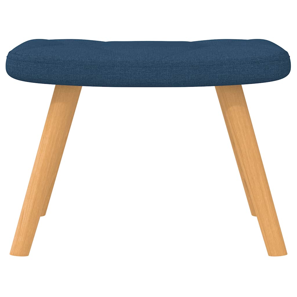Chaise à bascule avec repose-pied Bleu Tissu - XIOS