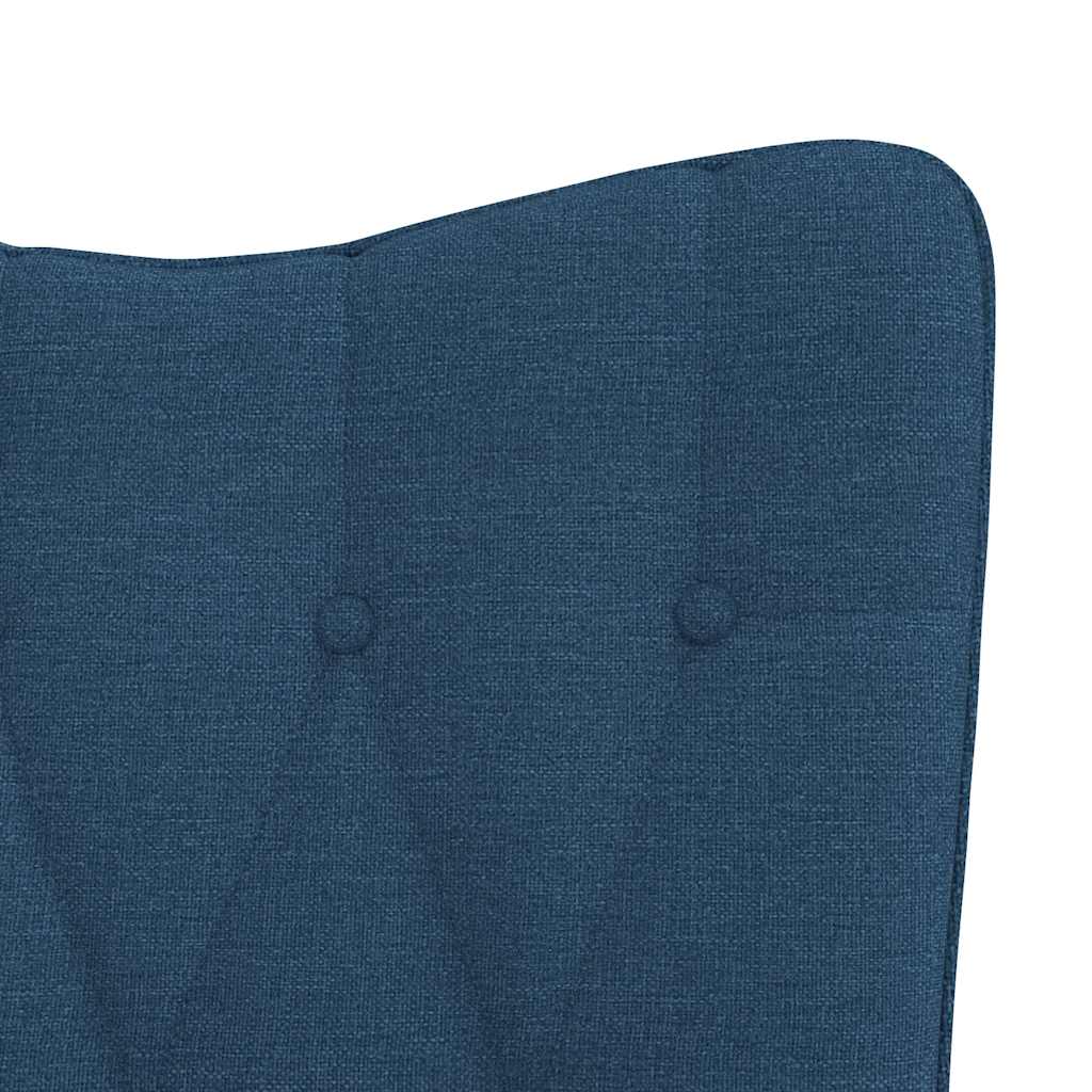 Chaise à bascule avec repose-pied Bleu Tissu - XIOS