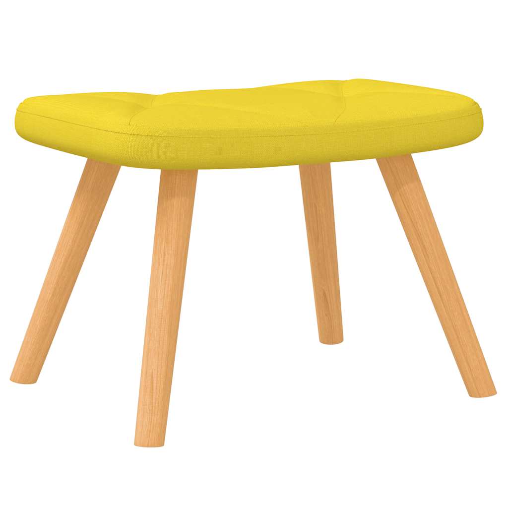 Chaise à bascule avec tabouret Jaune moutarde Tissu Fauteuils à bascule vidaXL