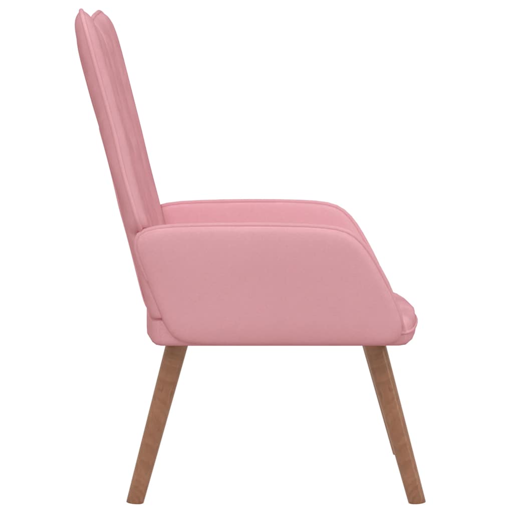 Chaise de relaxation Rose Velours - XIOS