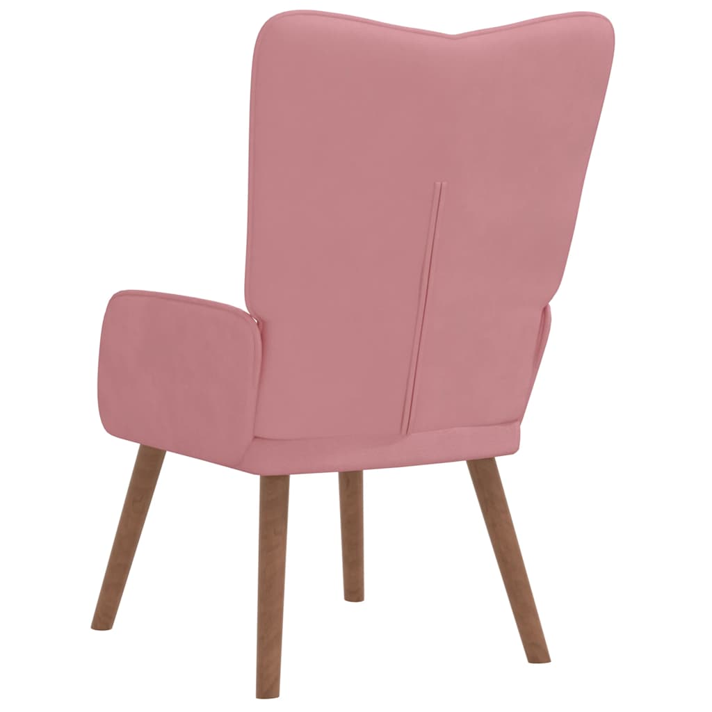 Chaise de relaxation Rose Velours - XIOS