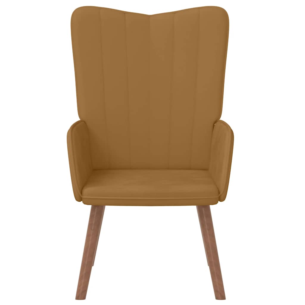 Chaise de relaxation Marron Velours