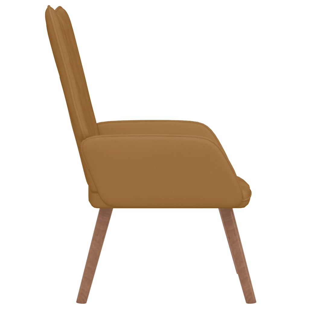 Chaise de relaxation Marron Velours