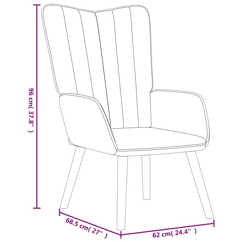 Chaise de relaxation avec repose-pied Jaune moutarde Velours - XIOS