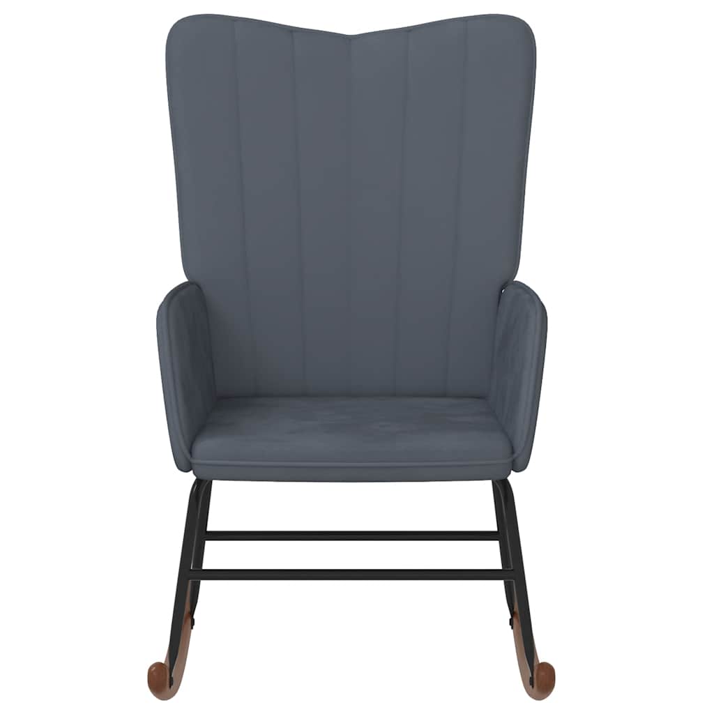 Chaise à bascule Gris foncé Velours - XIOS
