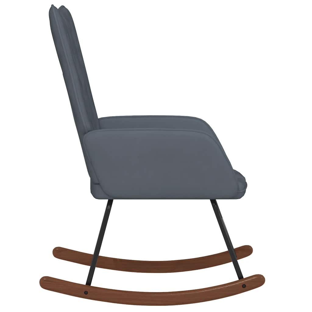 Chaise à bascule Gris foncé Velours - XIOS