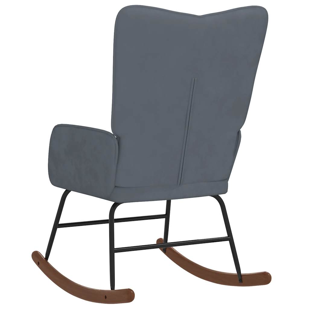 Chaise à bascule Gris foncé Velours - XIOS