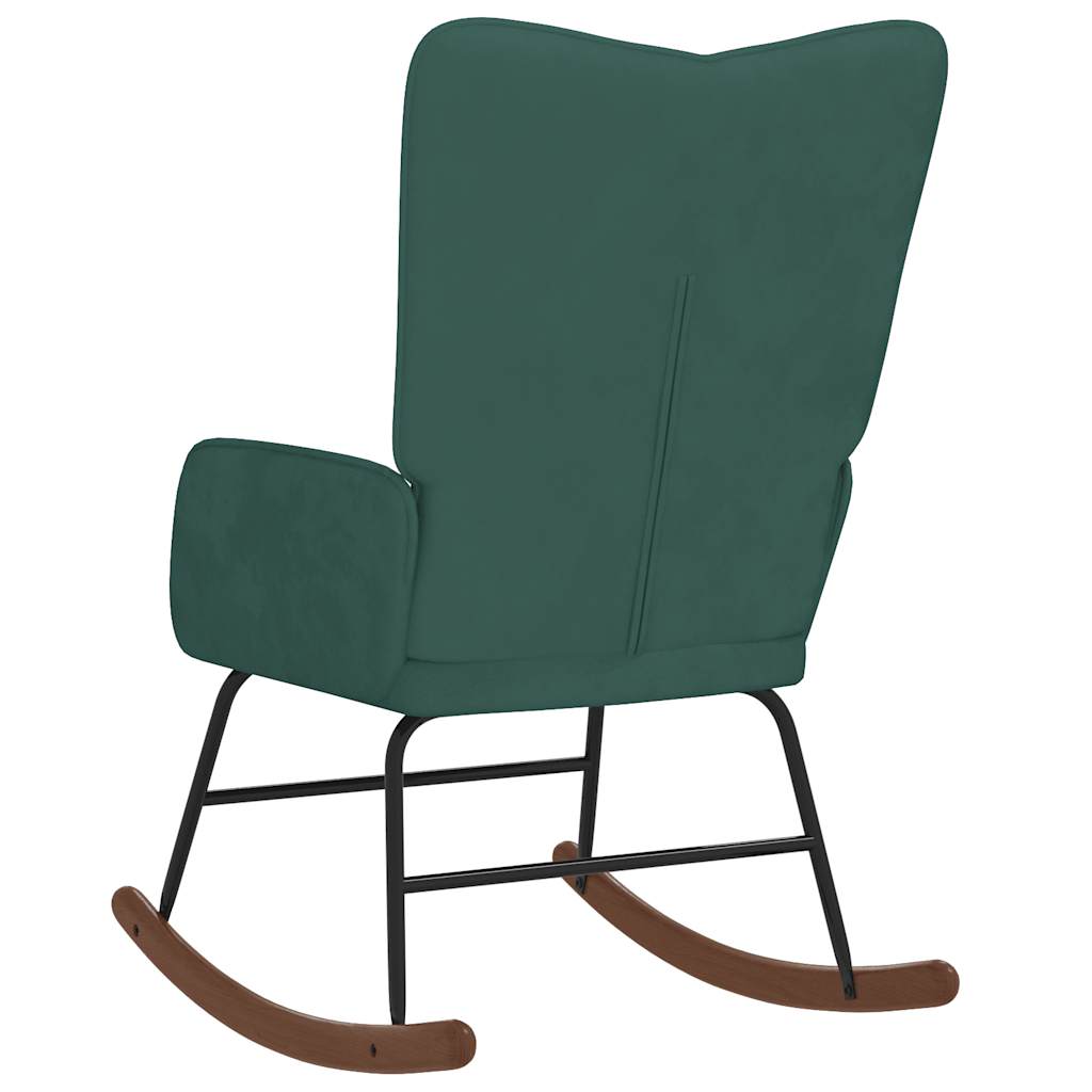 Chaise à bascule Vert foncé Velours - XIOS