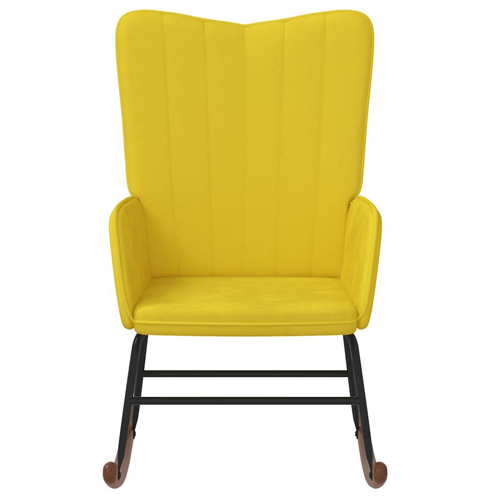 Chaise à bascule Jaune moutarde Velours - XIOS