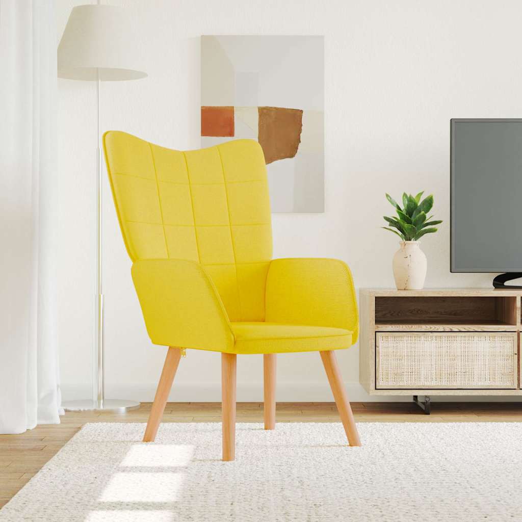 Chaise de relaxation Jaune moutarde Tissu - XIOS