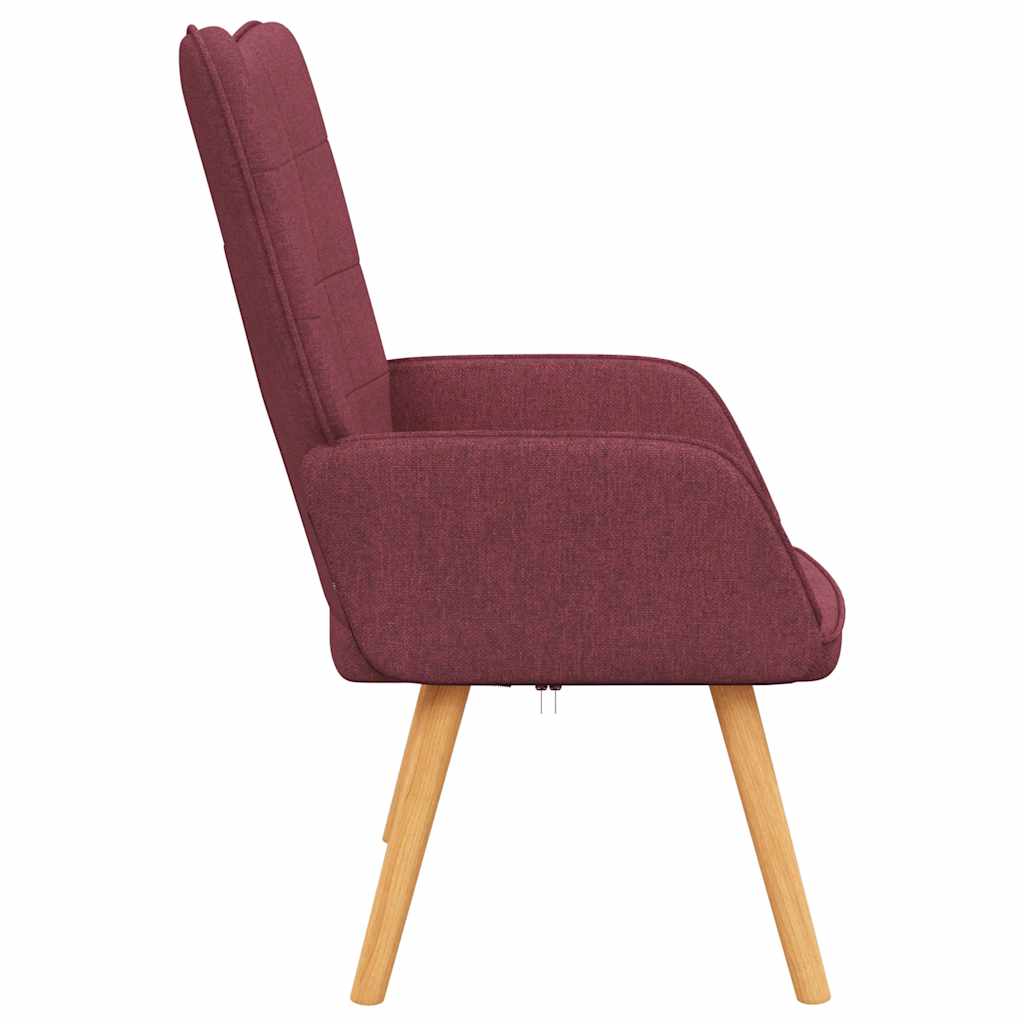 Chaise de relaxation Rouge bordeaux Tissu - XIOS