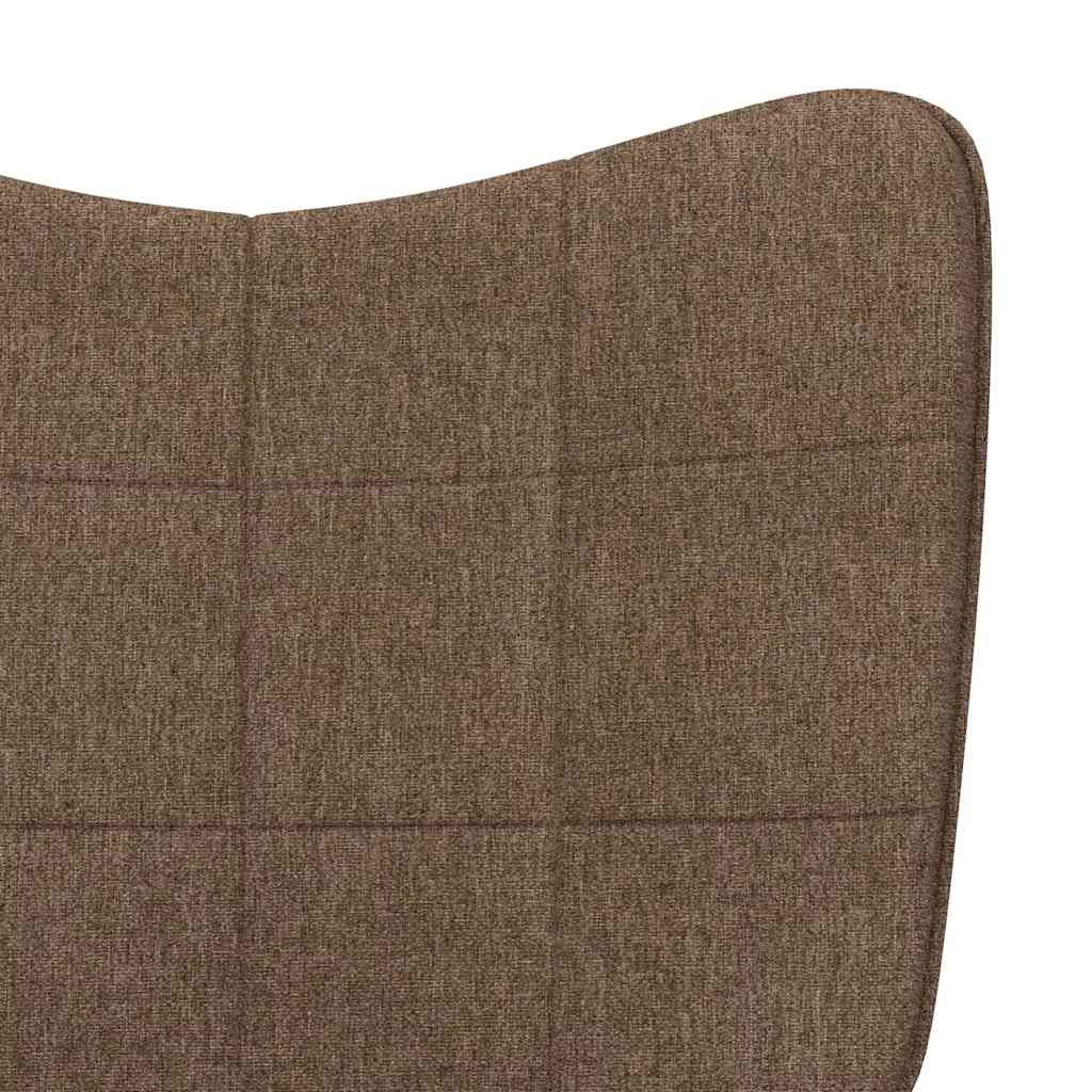 Chaise de relaxation avec tabouret Marron Tissu - XIOS
