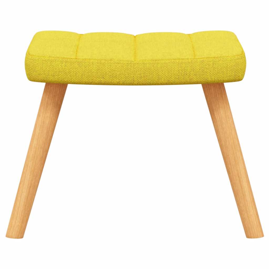Chaise de relaxation avec tabouret Jaune moutarde Tissu - XIOS