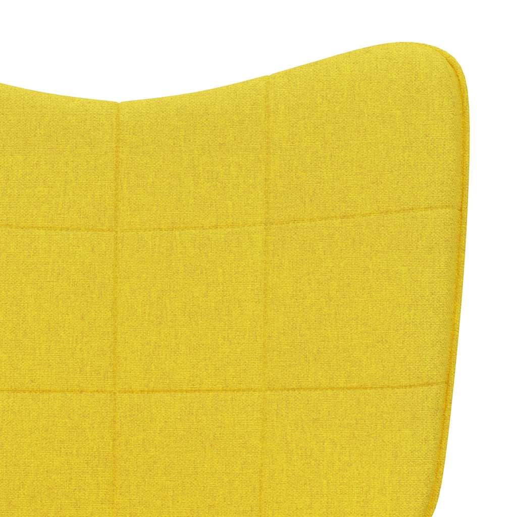 Chaise de relaxation avec tabouret Jaune moutarde Tissu - XIOS