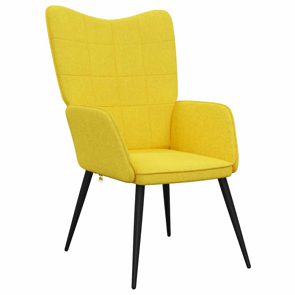 Chaise de relaxation Jaune moutarde Tissu - XIOS