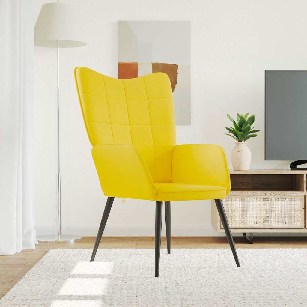 Chaise de relaxation Jaune moutarde Tissu - XIOS