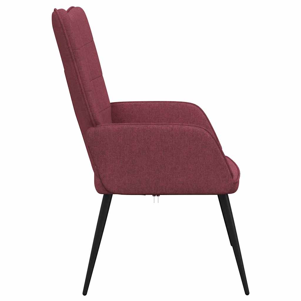 Chaise de relaxation Rouge bordeaux Tissu - XIOS