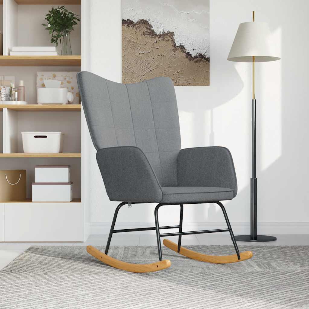 Chaise à bascule Gris clair Tissu - XIOS