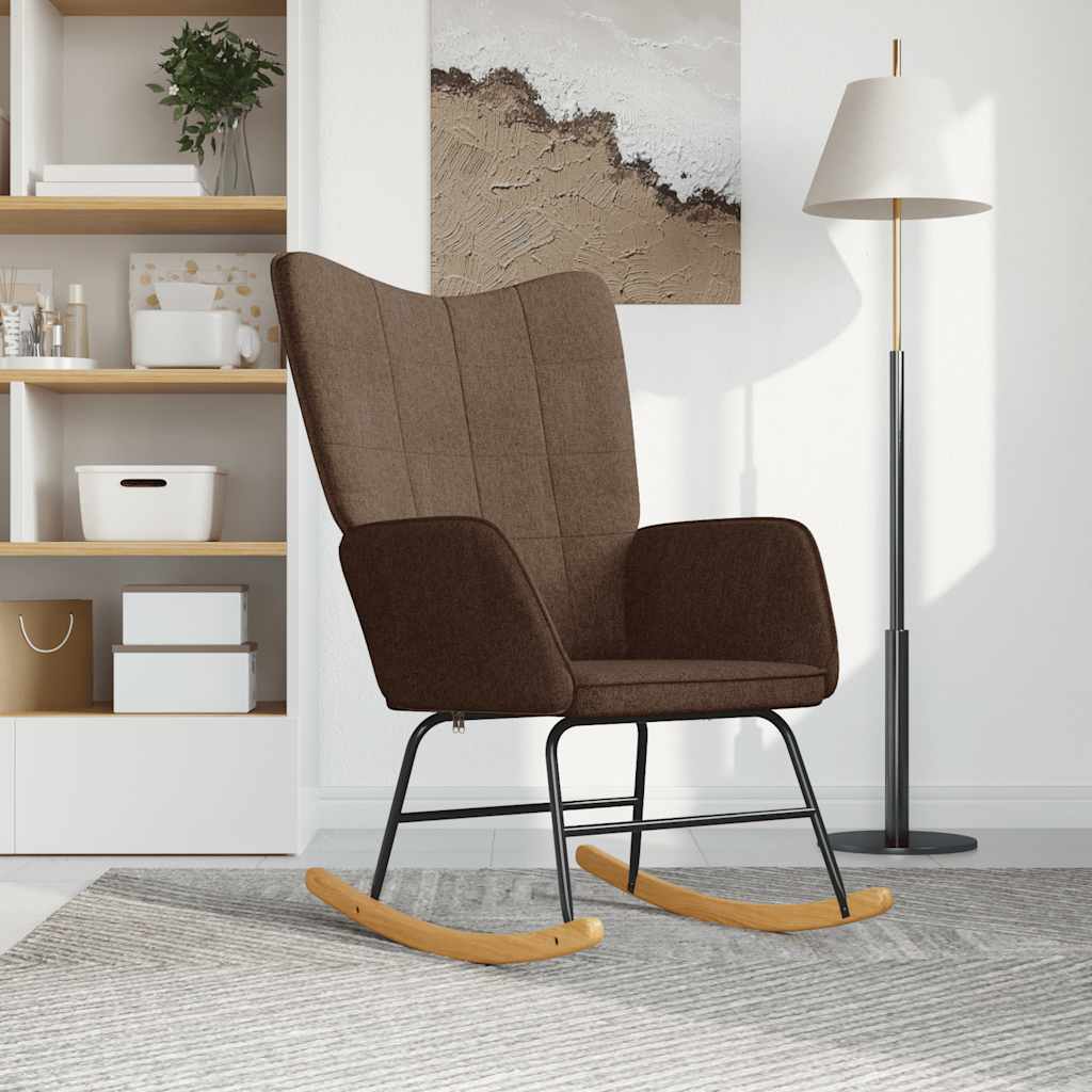 Chaise à bascule Marron Tissu - XIOS