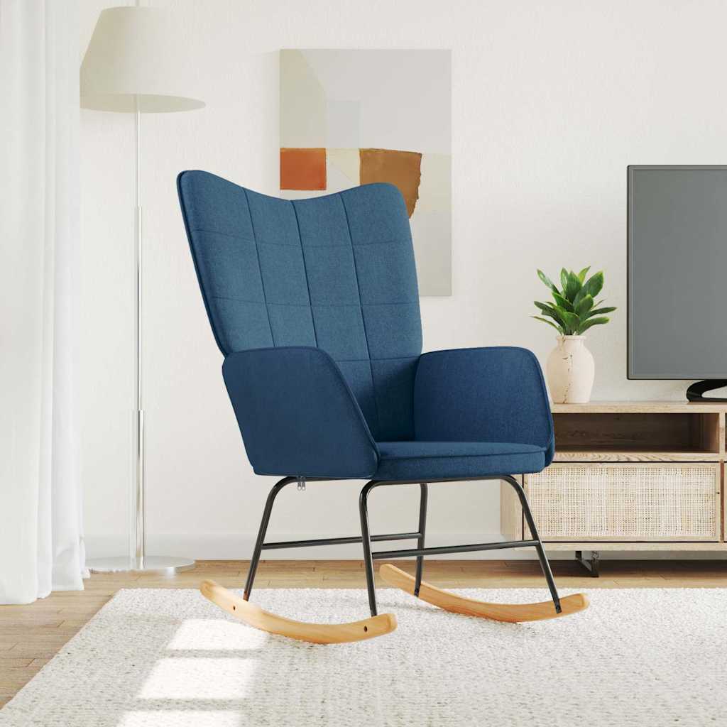 Chaise à bascule Bleu Tissu - XIOS