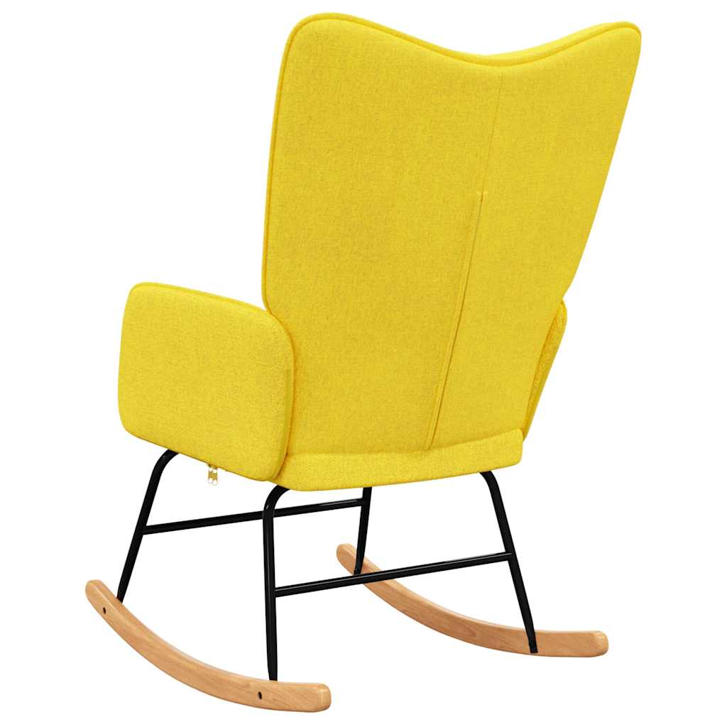Chaise à bascule Jaune moutarde Tissu - XIOS