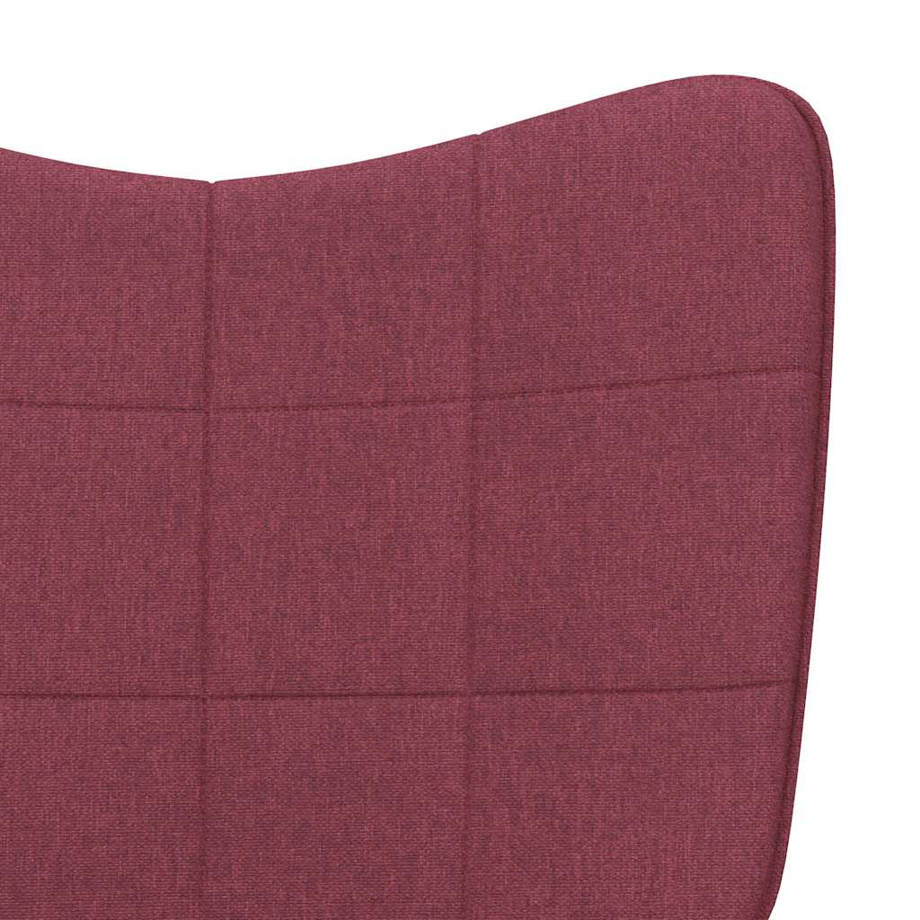 Chaise à bascule Rouge bordeaux Tissu - XIOS