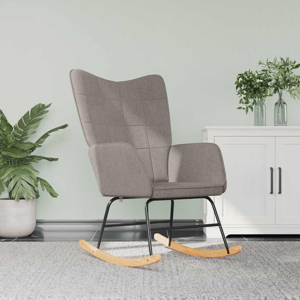 Chaise à bascule Taupe Tissu - XIOS