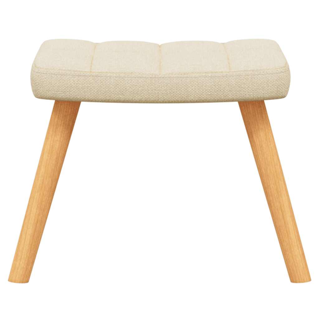 Chaise à bascule avec tabouret Crème Tissu - XIOS
