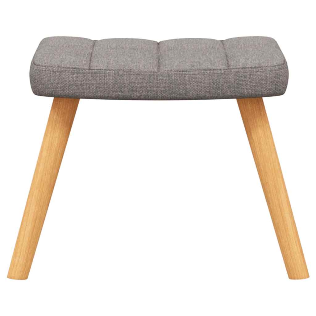 Chaise à bascule avec tabouret Taupe Tissu - XIOS