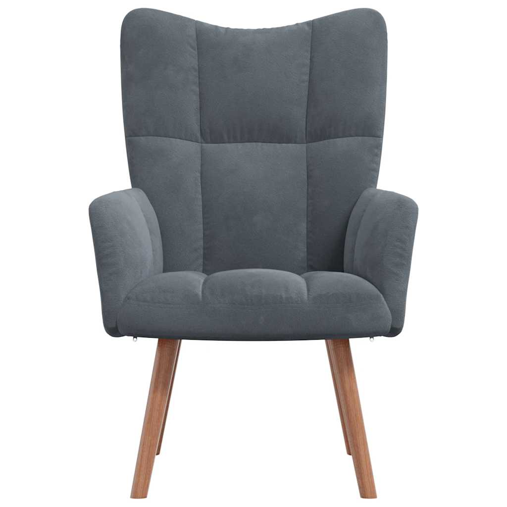 Chaise de relaxation Gris foncé Velours - XIOS
