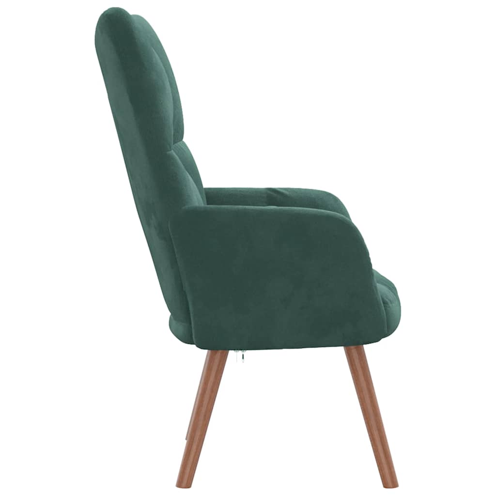 Chaise de relaxation Vert foncé Velours - XIOS