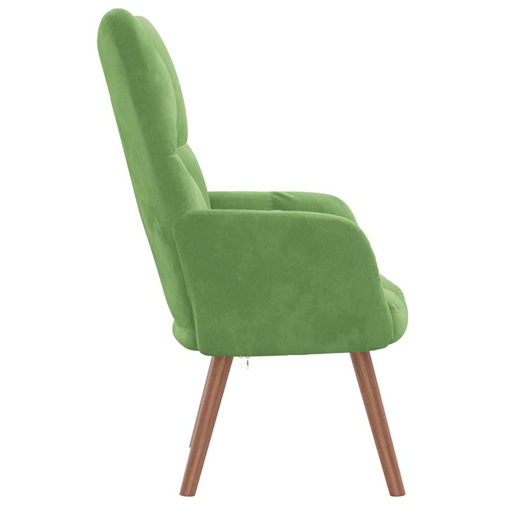 Chaise de relaxation Vert clair Velours - XIOS